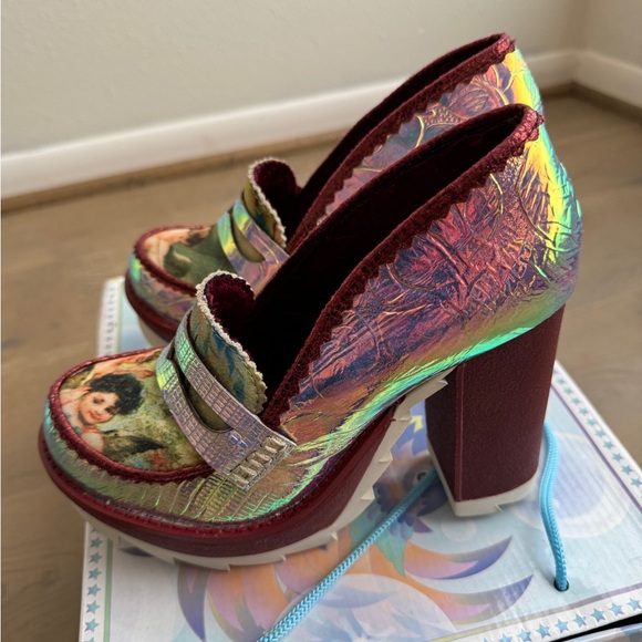 Iridescent Irregular Choice Lost Touch Cherub Heels Holographic 37 - Picture 2 of 8